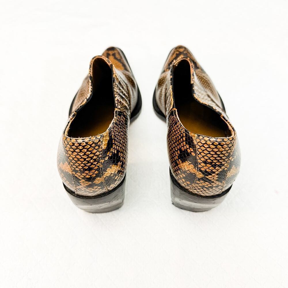 Chloe Rylee Python Embossed Leather Booties Shoes Size 41 Italy - Picture 2 of 5